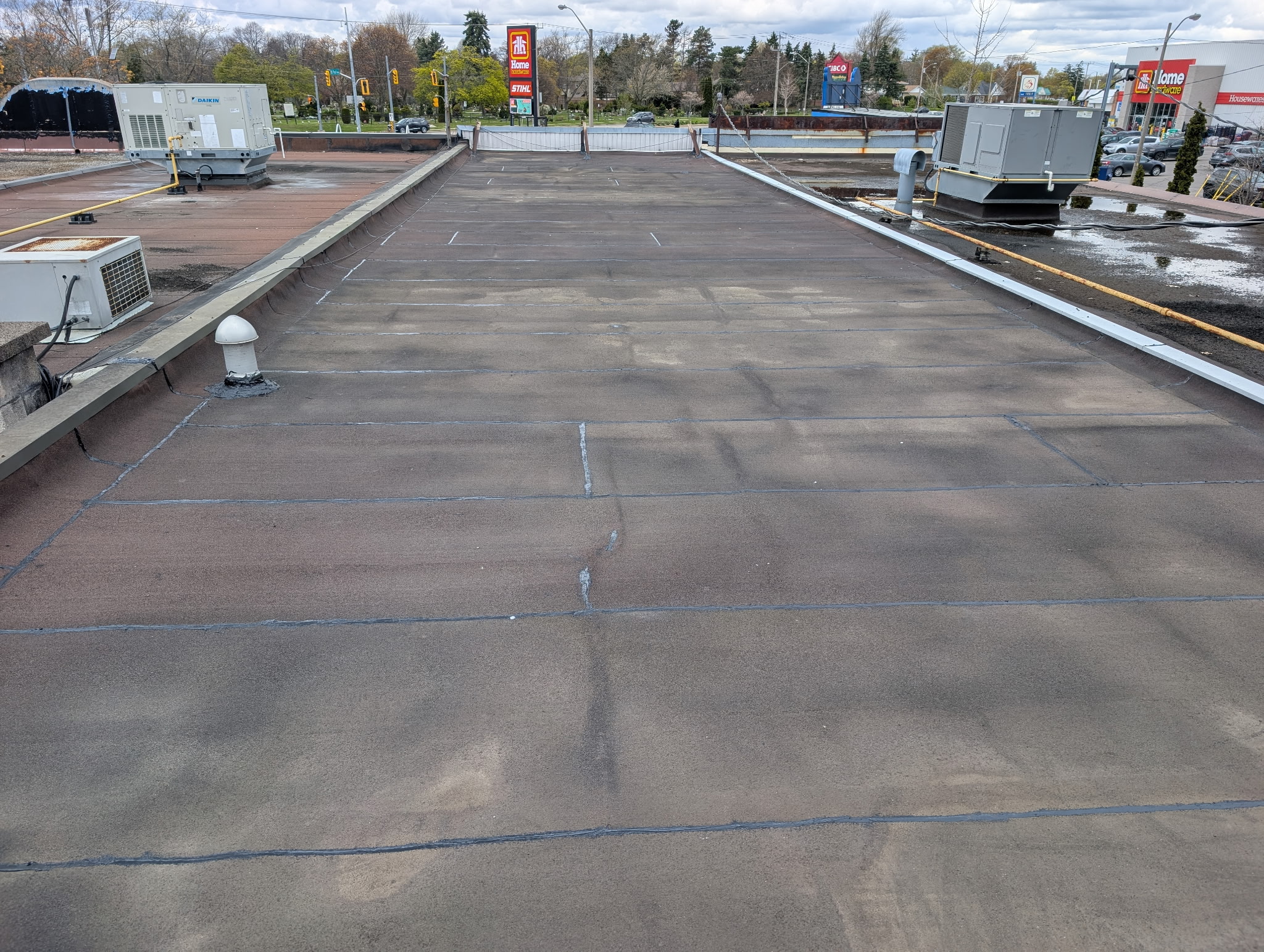 Commercial Flat Roof EPDM Installation Brantford